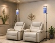 Infusion suite with two recliners