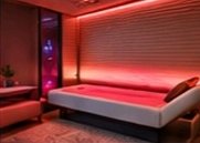 Red light therapy room